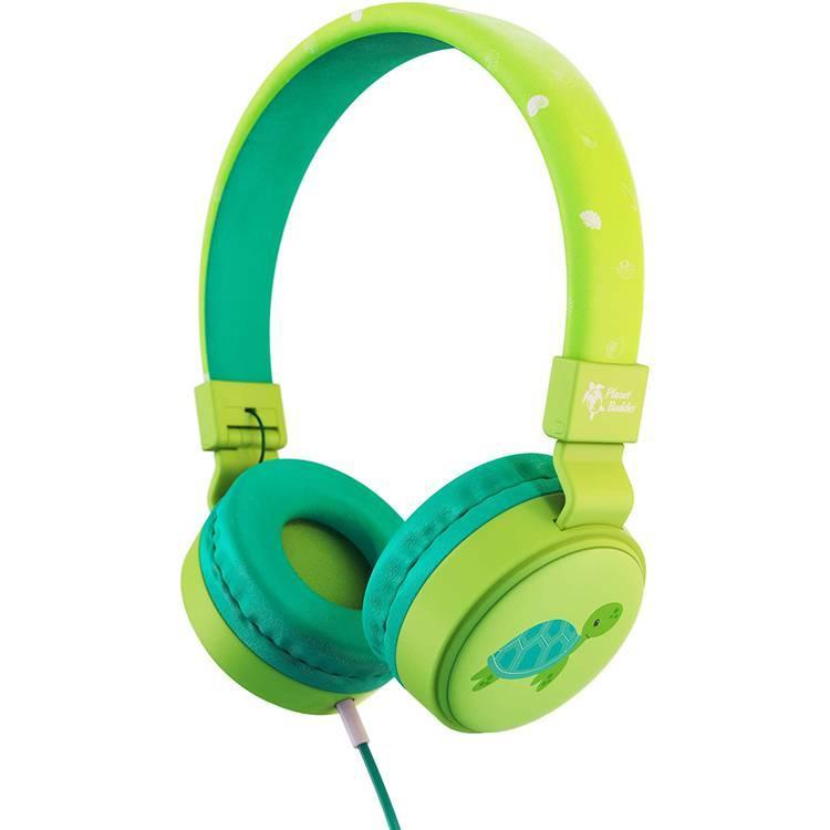 سماعات هيدفون سلكية للأطفال لون أخضر من بلانيت باديز Planet Buddies Turtle Wired Headphones