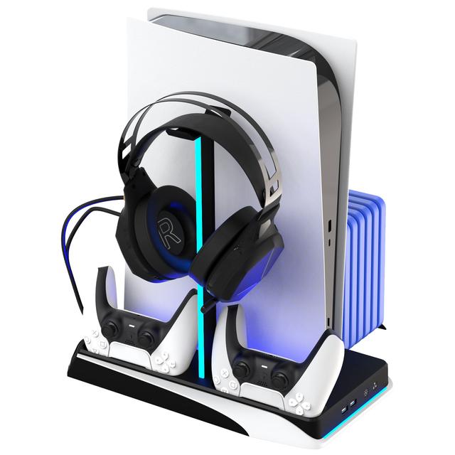 قاعدة شحن وتبريد سوني 5 متعددة الإستخدامات بورودو قيمنق Porodo Gaming Multi-Function PS5 and Headphone Cooling and Charging Hub - SW1hZ2U6MTYxNDU2Ng==