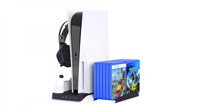 قاعدة شحن وتبريد سوني 5 متعددة الإستخدامات بورودو قيمنق Porodo Gaming Multi-Function PS5 and Headphone Cooling and Charging Hub - SW1hZ2U6MTYxNDU0OA==