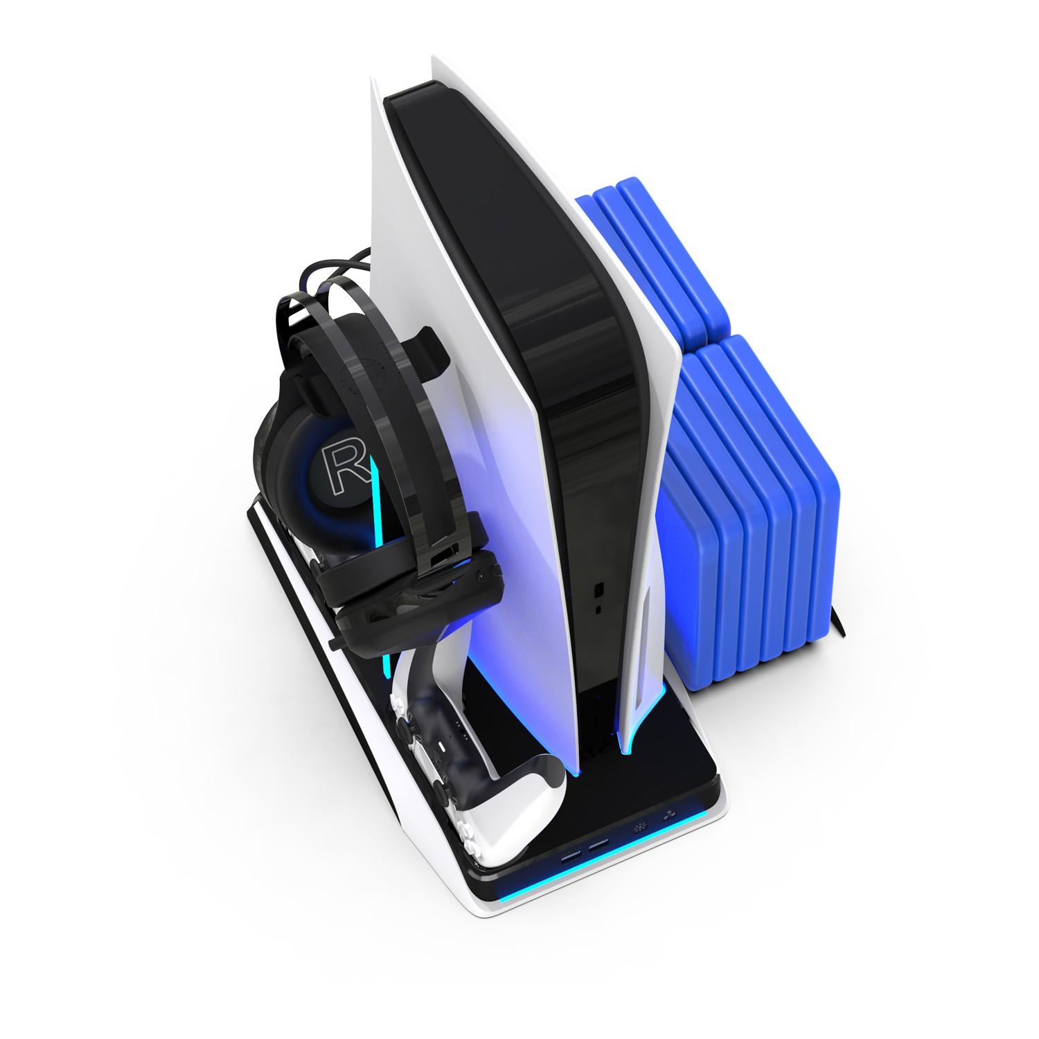 قاعدة شحن وتبريد سوني 5 متعددة الإستخدامات بورودو قيمنق Porodo Gaming Multi-Function PS5 and Headphone Cooling and Charging Hub