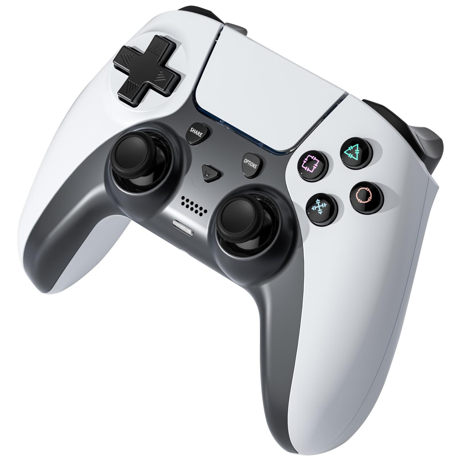 Porodo Gaming PS4 Gamepad Controller 600mAh - White/Black