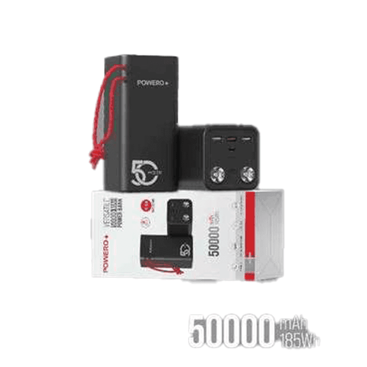 Powero+ Versatile Power Bank 50000mAh PD20W - Black