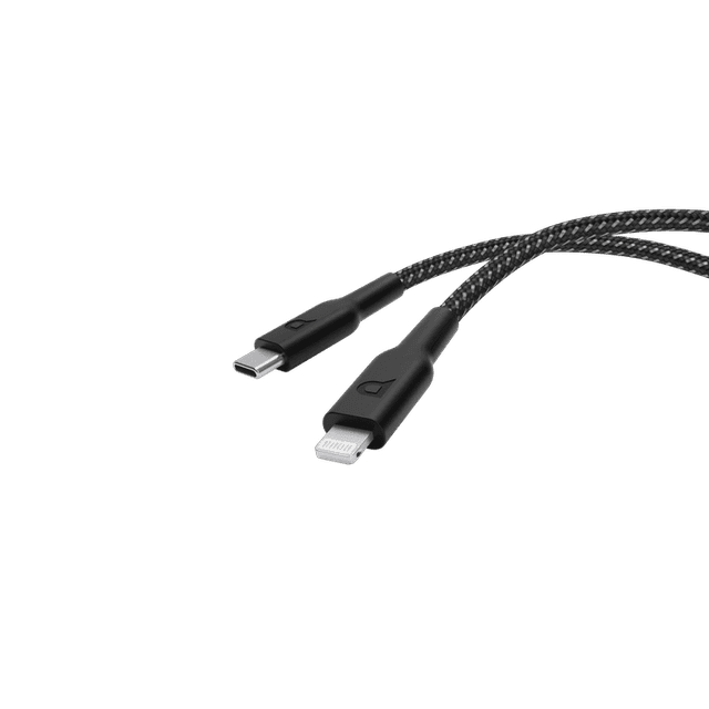 Powerology New Braided Type-C to Lightning Cable 1.2M PD 60W - Black - SW1hZ2U6MTYxMjU2Mg==