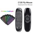 C120 RGB 7 Color Backlight Fly Air Mouse Wireless Backlit Keyboard G64 Rechargeable 2.4G Smart Remote control for Android Tv Box Keyboard Accessories - SW1hZ2U6MTU5Njk5Mw==
