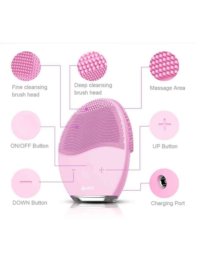 ARES ARES uLuna Facial Cleansing Brush Color Red