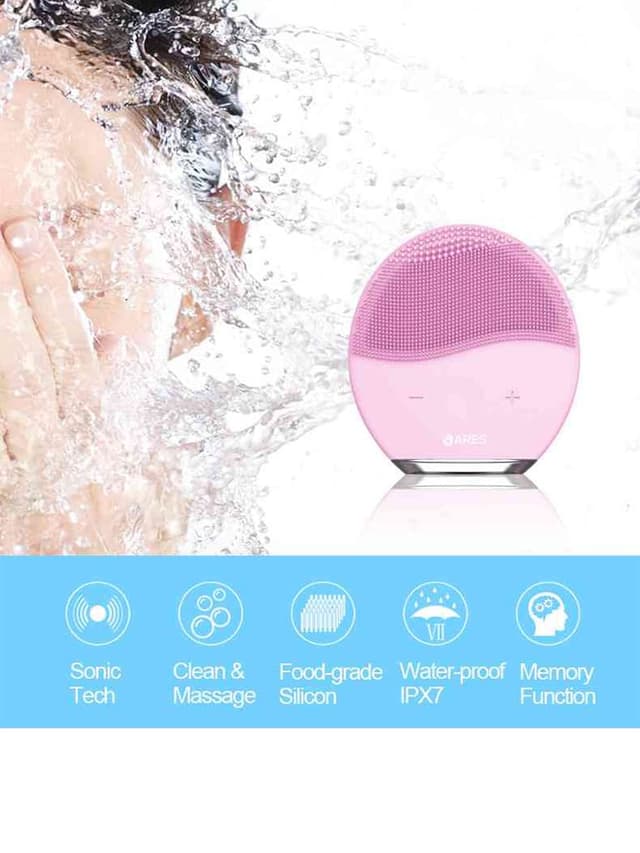 ARES ARES uLuna Facial Cleansing Brush Color Red