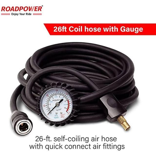 منفاخ اطارات 300 لتر في الدقيقة لون أسود من رود باور Roadpower Air Compressor