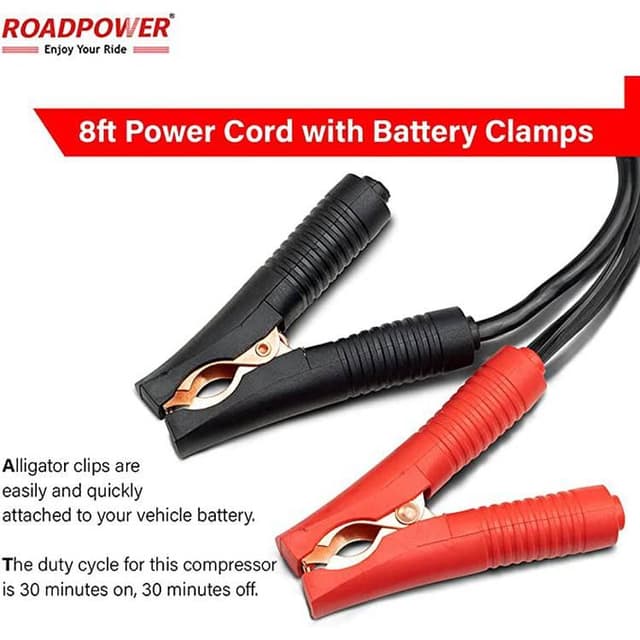 منفاخ اطارات 300 لتر في الدقيقة لون أسود من رود باور Roadpower Air Compressor