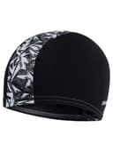 غطاء رأس للسباحة بلون أسود و أبيض وفحمي من سبيدو SPEEDO Boom Endurance + Swimming Cap Color Hyper Black/White/USA Charcoal