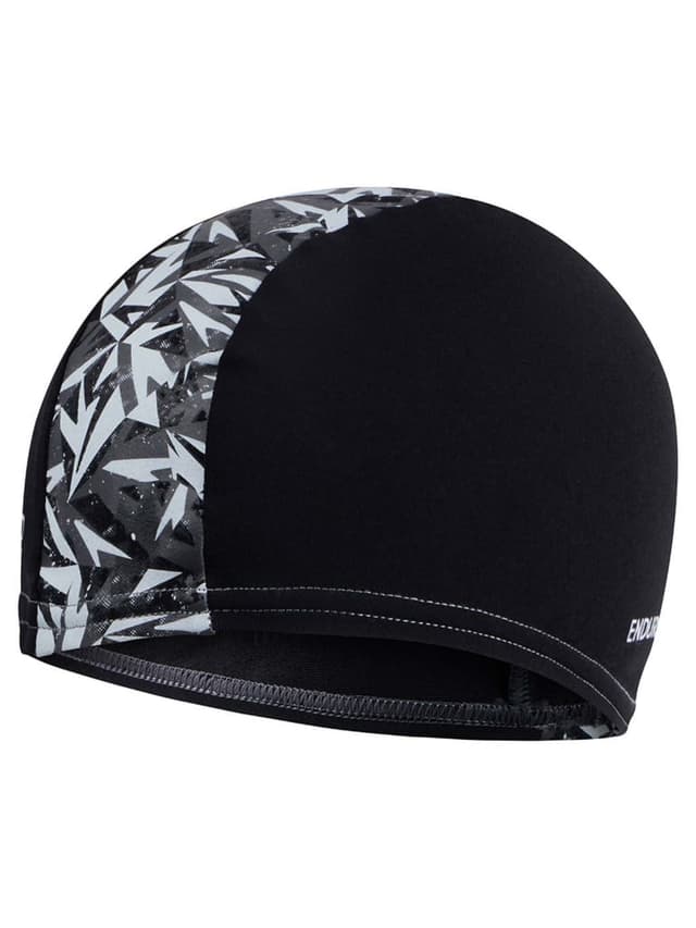 غطاء رأس للسباحة بلون أسود و أبيض وفحمي من سبيدو SPEEDO Boom Endurance + Swimming Cap Color Hyper Black/White/USA Charcoal