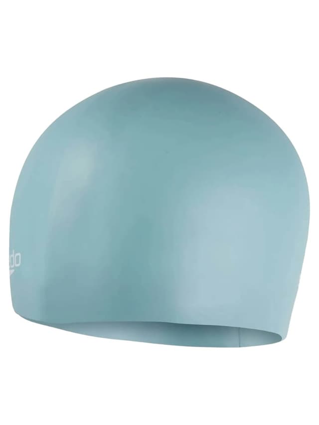 غطاء رأس للسباحة للبالغين مصنوع من السيليكون باللون الرمادي من سبيدو SPEEDO Adult Plain Moulded Silicone Cap Color Sage