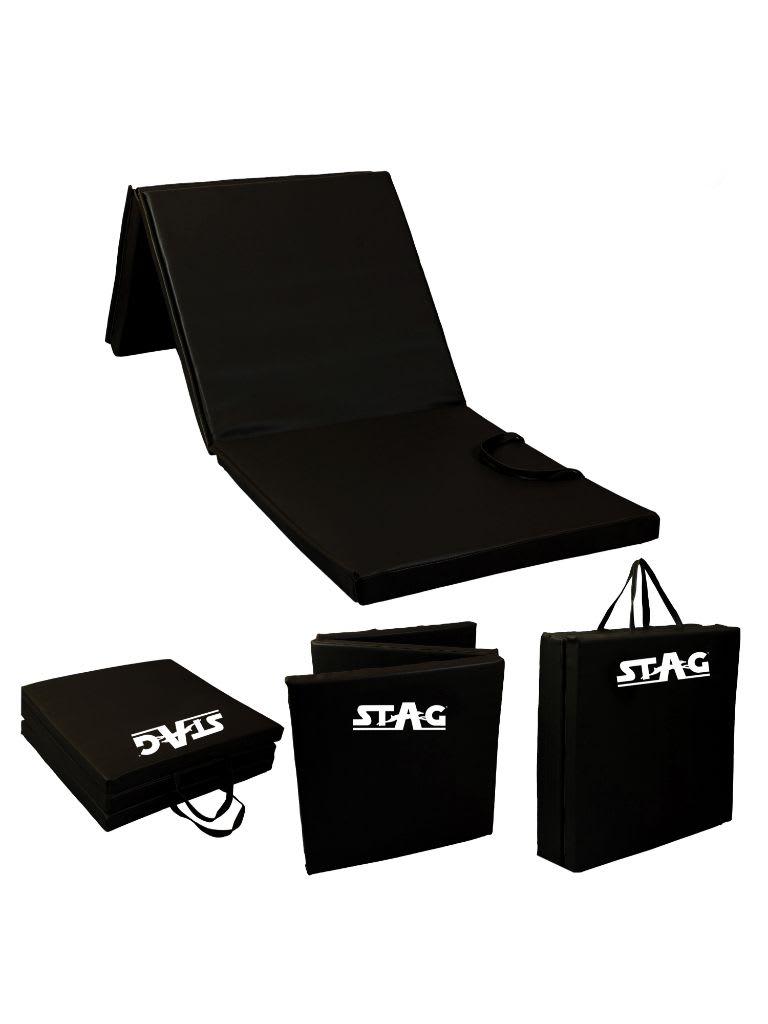 Stag Tri Fold 6X2 Foldable Fitness Mat Size 30 mmColor Black