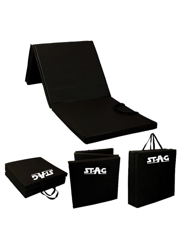 مات رياضة قابلة للطي 183 *61 سم بسمك 30 ملم ولون أسود من ستاج  Stag Tri Fold 6X2 Foldable Fitness Mat Size 30 mmColor Black - SW1hZ2U6MTUyNjAxOA==