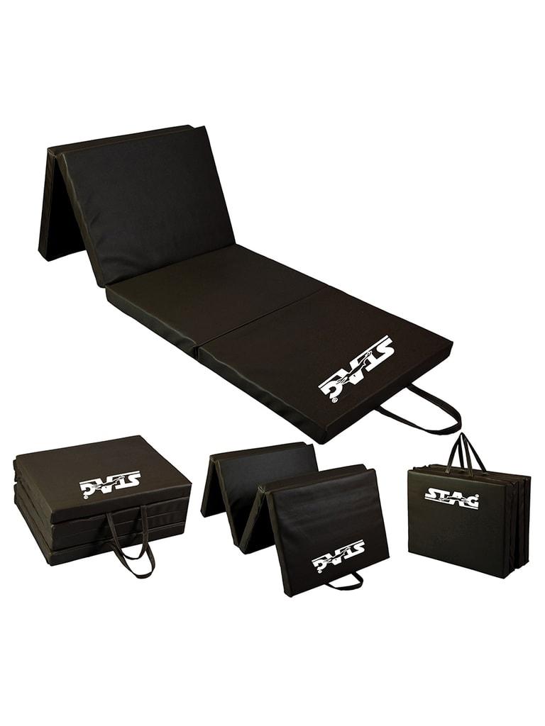 Stag Four Fold 6X2 Foldable Fitness Mat Size 20 mmColor Black