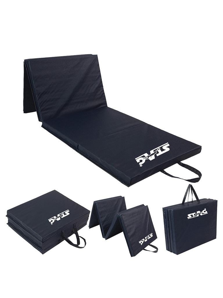 Stag Four Fold 6X2 Foldable Fitness Mat Size 10 mmColor Blue