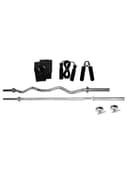 طقم اوزان منزلي 20 كجم مع دمبل و بارك مستقيم و مجعد من ستاج Stag Home Gym 5 Ft Straight And 3 Ft Curl Rod Set | 20 Kg
