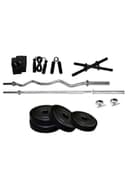 طقم اوزان منزلي 20 كجم مع دمبل و بارك مستقيم و مجعد من ستاج Stag Home Gym 5 Ft Straight And 3 Ft Curl Rod Set | 20 Kg
