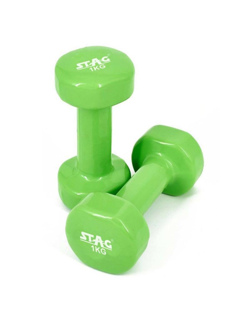 طقم دنابل 1 كجم عدد 2 لون أخضر من ستيج Stag vinly Dumbbell