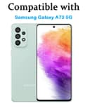 O Ozone Tempered Glass Screen Protector Compatible for Samsung Galaxy A73 5G [2 Per Pack] Full Coverage, 9H Hardness Shock Proof, Anti-Scratch [ Designed Screen Guard for Samsung Galaxy A73 5G]