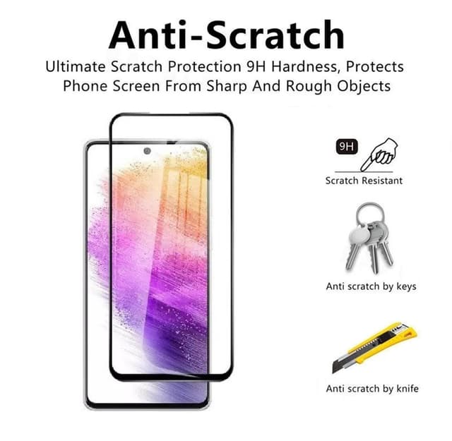 O Ozone Tempered Glass Screen Protector Compatible for Samsung Galaxy A73 5G [2 Per Pack] Full Coverage, 9H Hardness Shock Proof, Anti-Scratch [ Designed Screen Guard for Samsung Galaxy A73 5G]