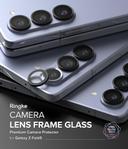 Ringke Camera Lens Frame Glass Protector Compatible with Samsung Galaxy Z Fold 5 (2023), Anti-Fingerprint Camera Lens Tempered Glass Covers and Aluminum Alloy Frames Adhesive Coating - Black - SW1hZ2U6MTU5NjI3MQ==