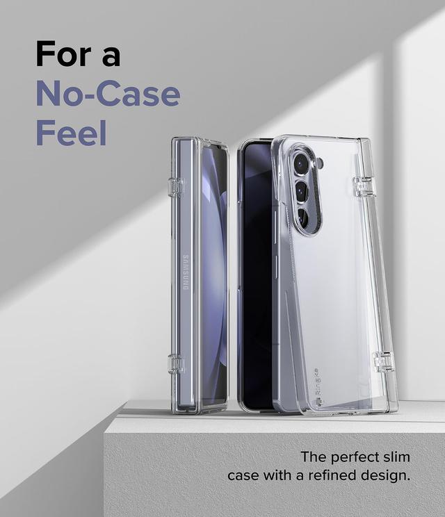 Ringke Slim Hinge Series Hard Cover Compatible with Samsung Galaxy Z Fold 5 Case Ultra-thin Hard PC Transparent Impact Resistant and Durable Protective Phone Case for Z Fold5 5G (2023) - Clear - SW1hZ2U6MTU5Njk0Mg==