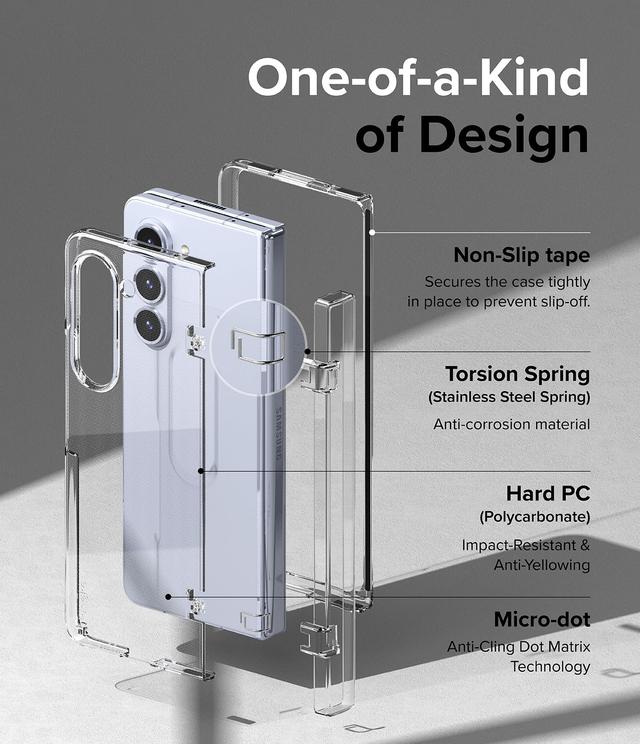 Ringke Slim Hinge Series Hard Cover Compatible with Samsung Galaxy Z Fold 5 Case Ultra-thin Hard PC Transparent Impact Resistant and Durable Protective Phone Case for Z Fold5 5G (2023) - Clear - SW1hZ2U6MTU5Njk0Ng==