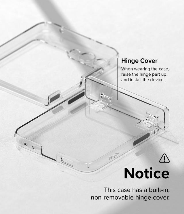 Ringke Slim Hinge Series Hard Cover Compatible with Samsung Galaxy Z Flip 5 Case Ultra-thin Hard PC Transparent Impact Resistant and Durable Protective Phone Case for Z Flip5 5G (2023) - Clear - SW1hZ2U6MTU5Njg5Nw==