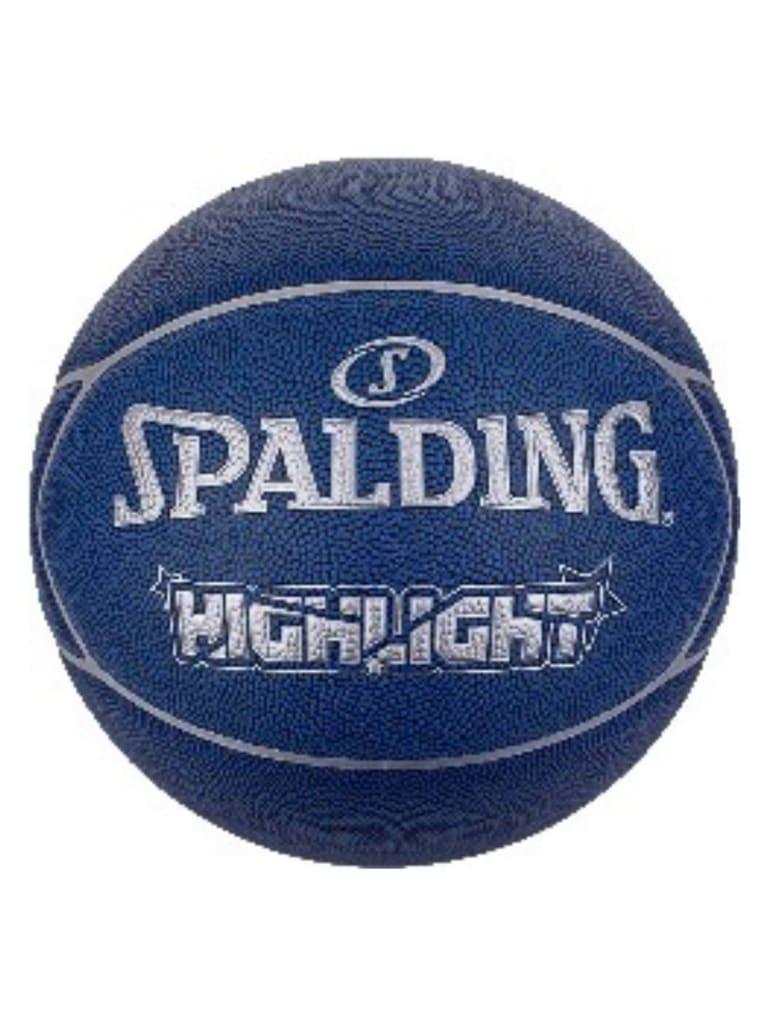 Spalding Highlight Blue Silver Composite Basketball - Size 7