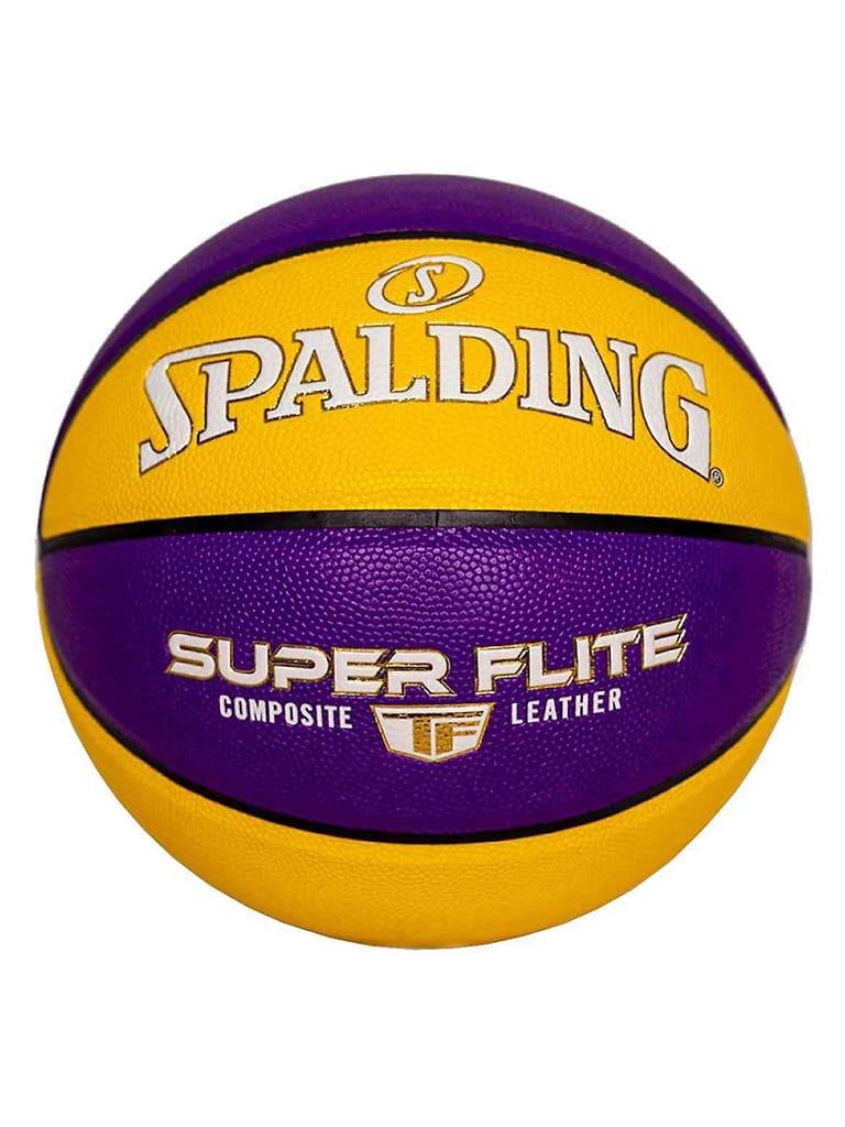 كرة باسكت بول قياس  7 سبالدينج أصفر وبنفسجي Spalding TF SUPER FLIT PRPL YLW SZ7 CMPST BASKET BALL