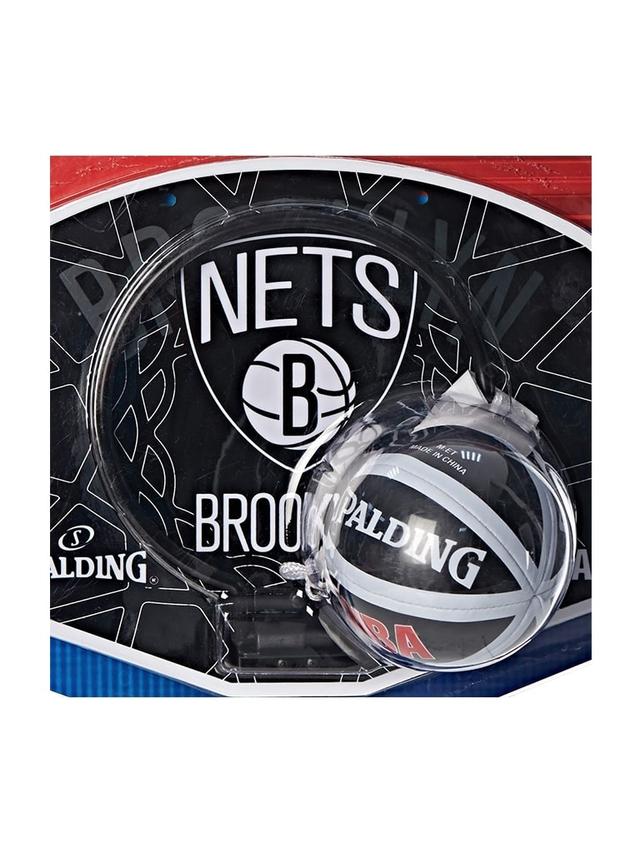 لعبة باسكت بول صغيرة للاطفال مع كرة صغيرة سبالدينج  Spalding Kids NBA Team Nets Micro Mini Backboard Set - SW1hZ2U6MTUxNzEzMQ==