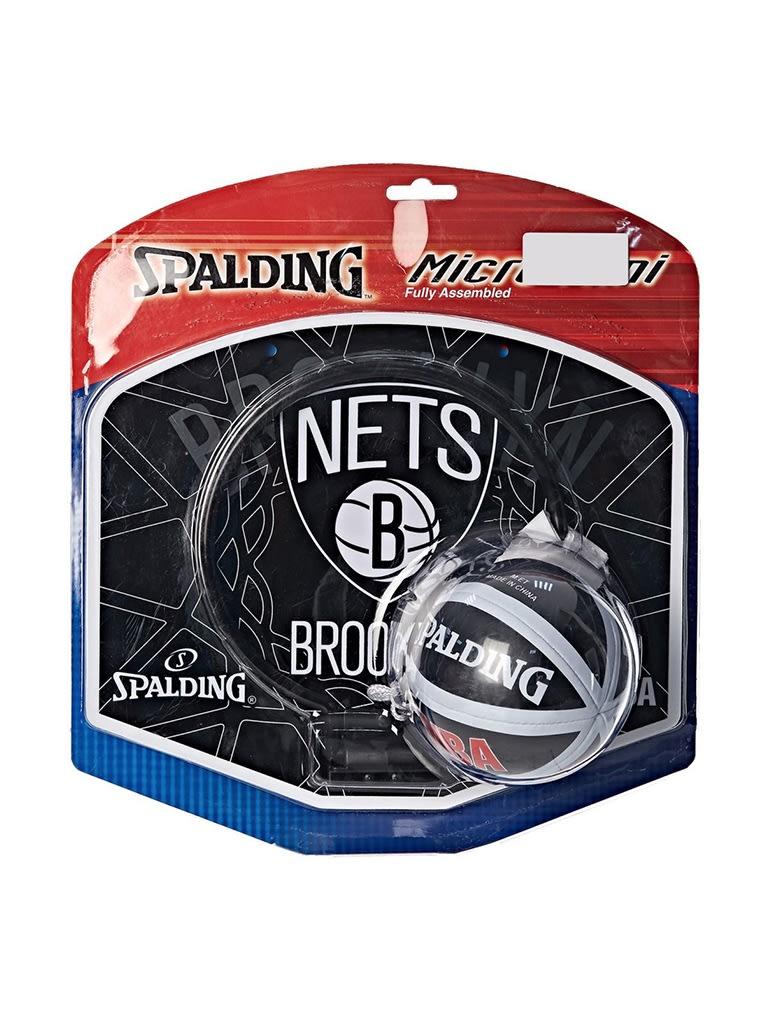 لعبة باسكت بول صغيرة للاطفال مع كرة صغيرة سبالدينج  Spalding Kids NBA Team Nets Micro Mini Backboard Set