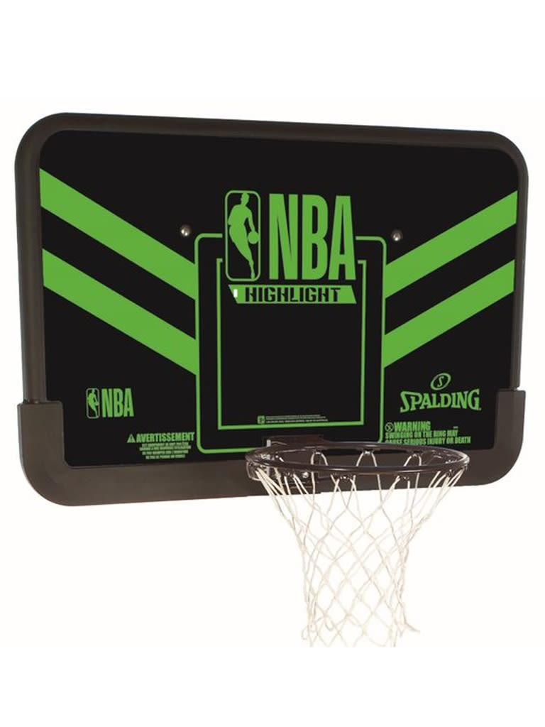 بورد كرة سلة مقاوم للصدأ سبالدينج أسود وأخضر Spalding NBA Highlight Combo Backboard