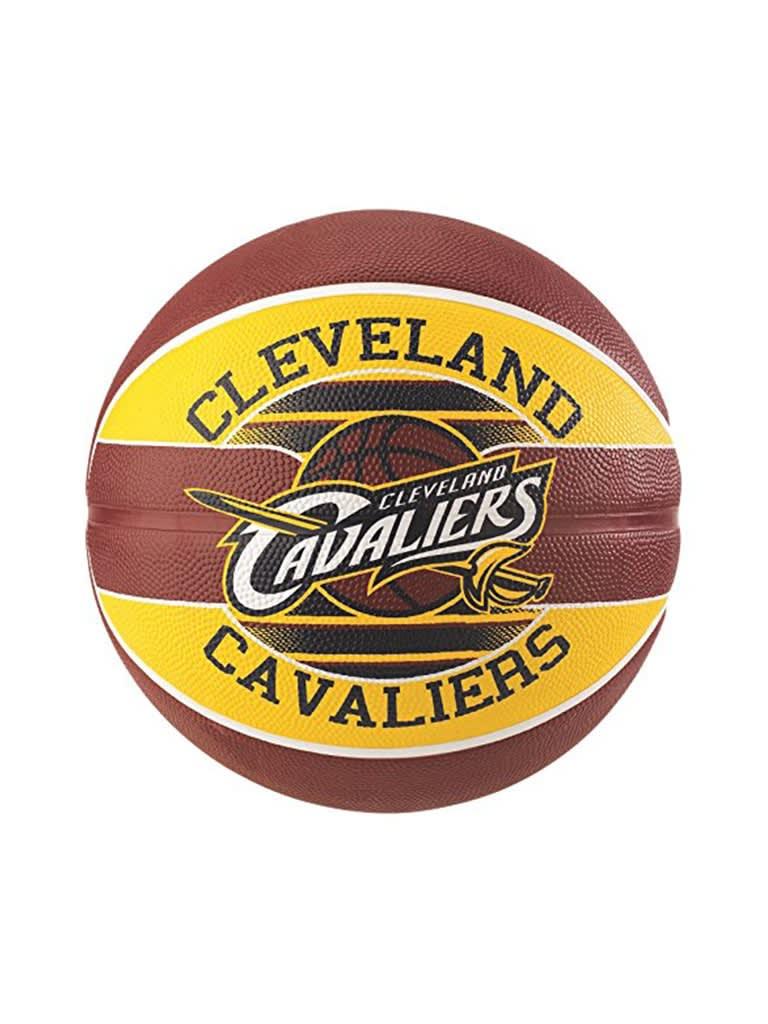 كرة باسكت قياس 7 سبالدينج أصفر وبني  Spalding NBA Team Cleveland Cavaliers Rubber Basketball  Size 7