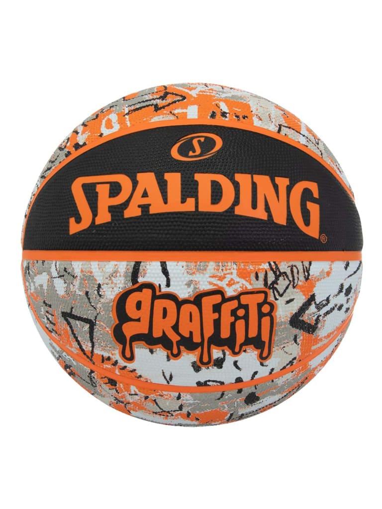 كرة سلة قياس 7 مع غطاء مقاوم للتآكل سبالدينج برتقالي وأسود مع رسومات Spalding Graffiti Basketball Size 7