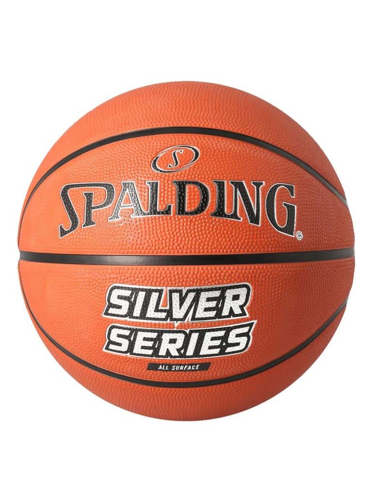 كرة سلة قياس 7 سبالدينج برتقالي وأسود Spalding Silver Series Rubber Basketball Size 7