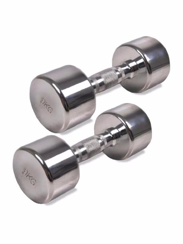 دنابل كروم 20 كيلو غرام عدد 2 بودي سكلبتشر Body Sculpture Chrome Dumbbell With Plastic Handle Weight - SW1hZ2U6MTU0OTI0MQ==