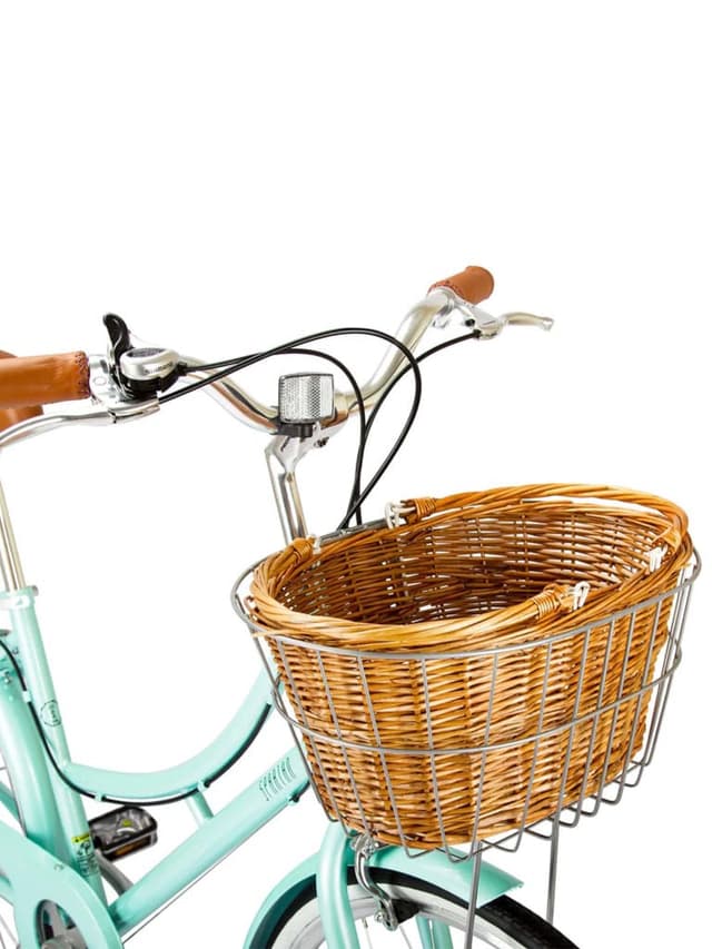 دراجة هوائية مع سلة مقاس متوسط ومقاس الإطار 700c بلون أخضر صحراوي سبارتان Spartan 700c Platinum City Bike