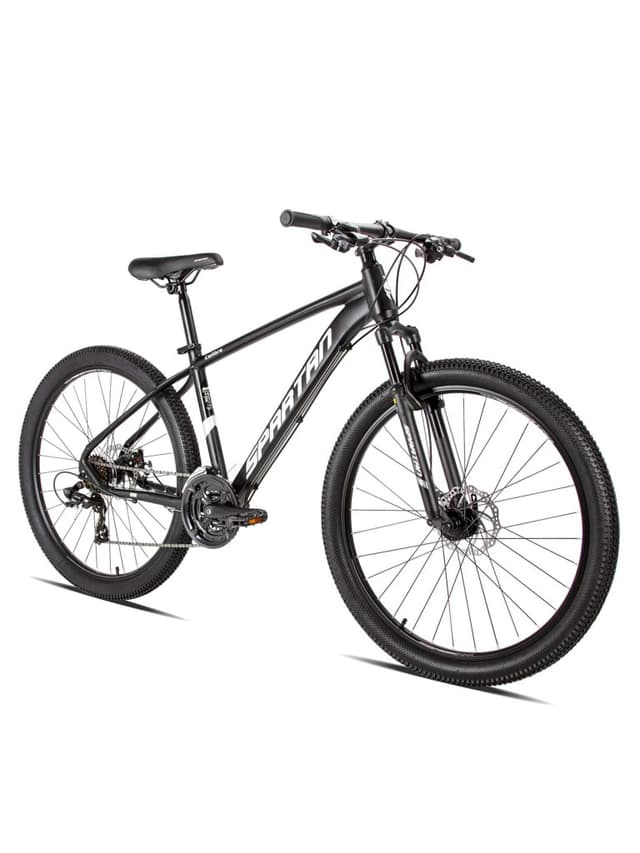 دراجة هوائية جبلية بمقاس 27.5 إنش باللون الأسود الفحمي سبارتان Spartan Calibre Hardtail MTB Alloy Bicycle