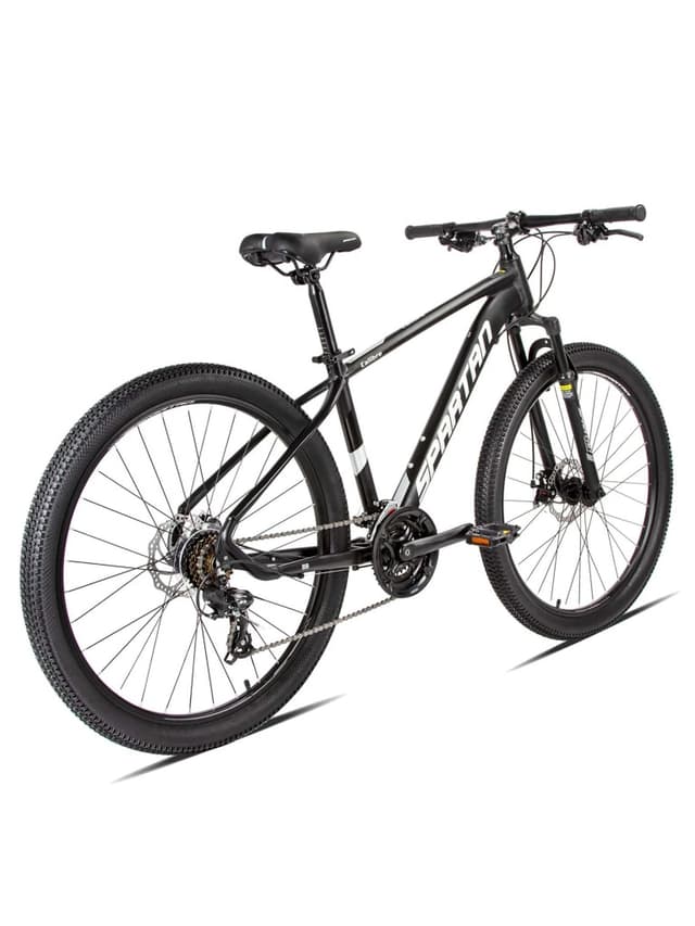 دراجة هوائية جبلية بمقاس 27.5 إنش باللون الأسود الفحمي سبارتان Spartan Calibre Hardtail MTB Alloy Bicycle