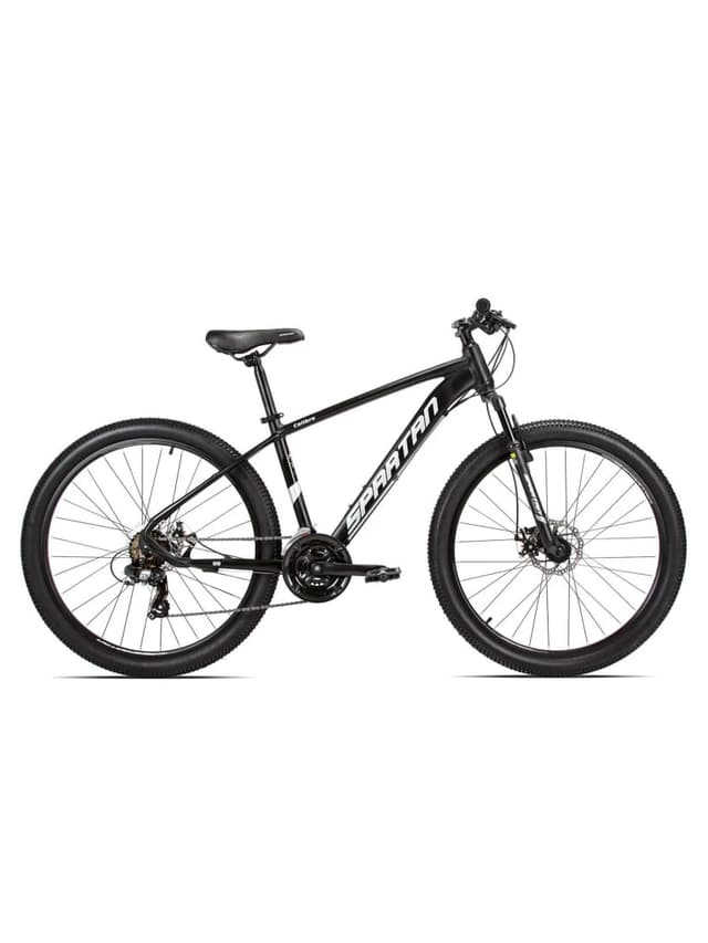 دراجة هوائية جبلية بمقاس 27.5 إنش باللون الأسود الفحمي سبارتان Spartan Calibre Hardtail MTB Alloy Bicycle