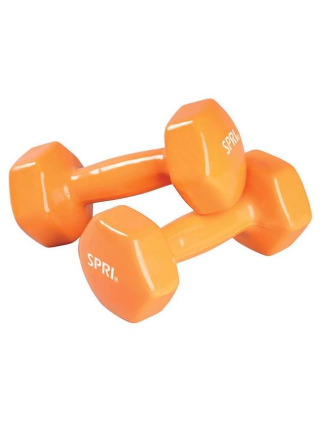 طقم دنابل 10 رطل عدد 2 لون برتقالي من سبري SPRI Vinyl Dumbbells Pair - SW1hZ2U6MTUzOTUzOQ==