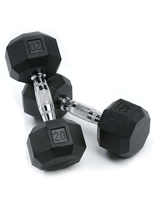 دمبل مطاطي 20 رطل سبري SPRI Deluxe Rubber Dumbbells Weight 20 Lb