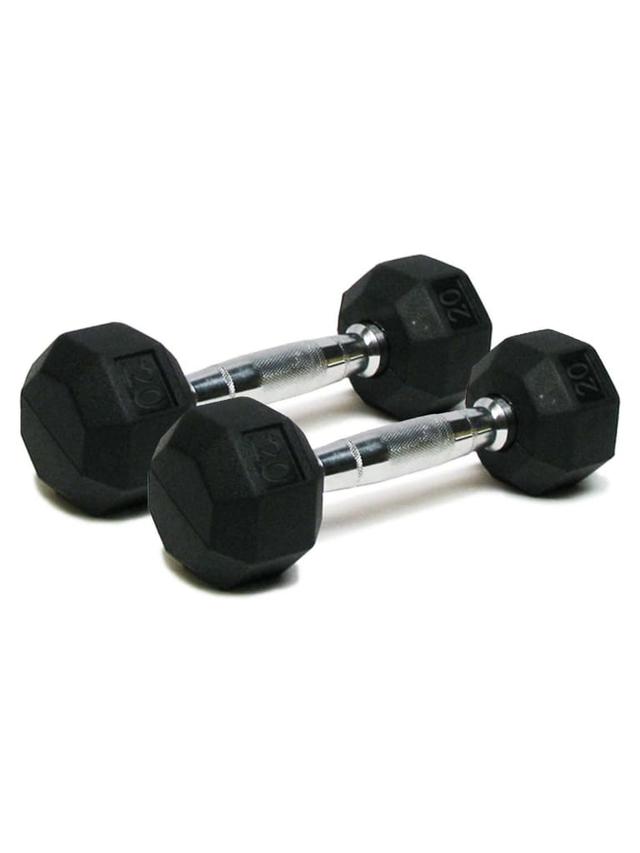 دمبل مطاطي 20 رطل سبري SPRI Deluxe Rubber Dumbbells Weight 20 Lb