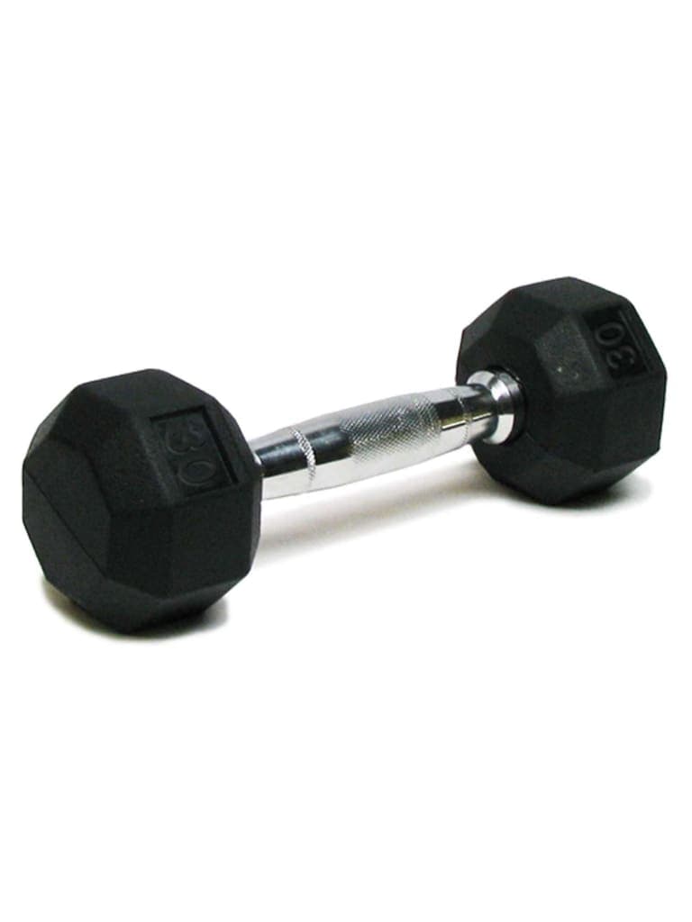 SPRI Deluxe Rubber Dumbbells Weight 30 LB