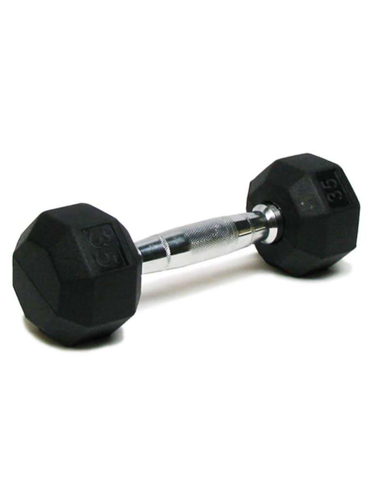 SPRI Deluxe Rubber Dumbbells Weight 35 LB