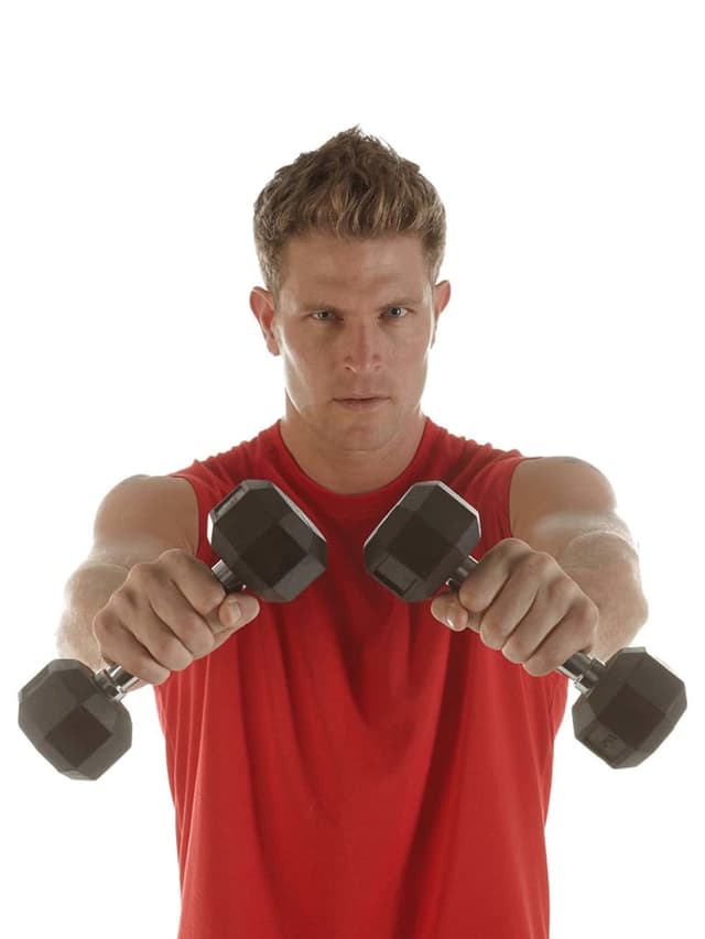 SPRI Deluxe Rubber Dumbbells Weight 40 Lb