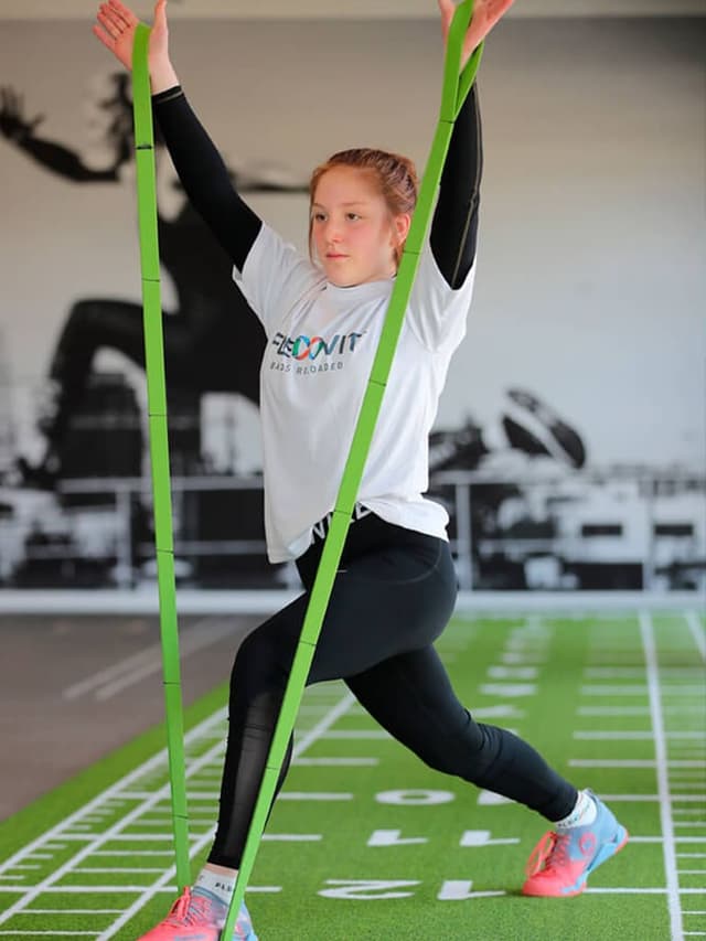 شريط تدريب مرن ومتعدد الاستخدامات للأطفال من فليكسفيت FLEXVIT Kids Youth Multy, Single Elastic and Variable Training Band