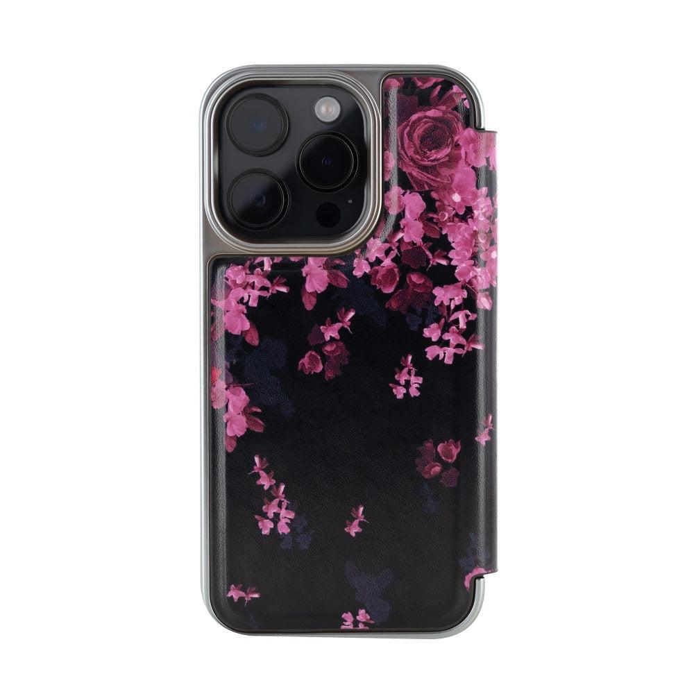 Ted Baker iPhone 15 Pro Max Mirror Folio Flower Border