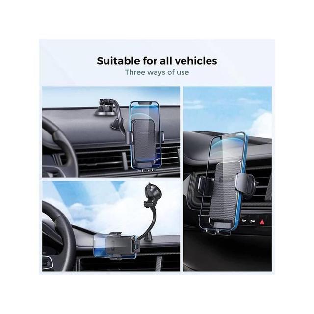 Tronwin 3 in 1 Dashboard Windshield Car Phone Holder with Flexible Long Arm Free - Blac - SW1hZ2U6MTYxMTY1OQ==